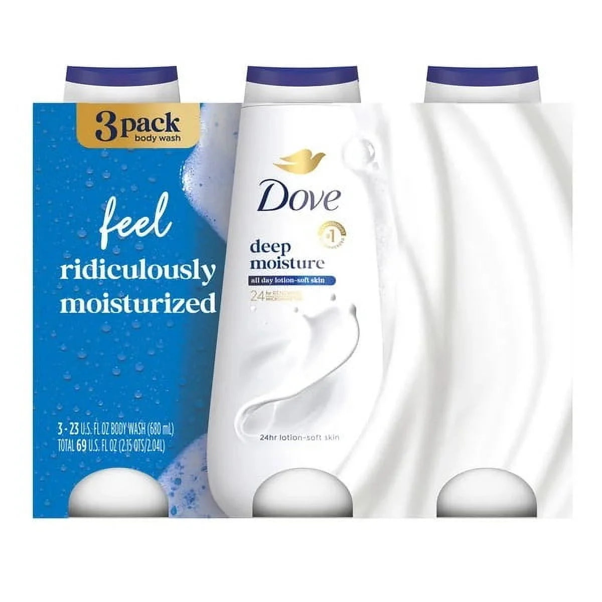 Dove Deep Moisture Renewing Body Wash, 3 pk./23 oz.