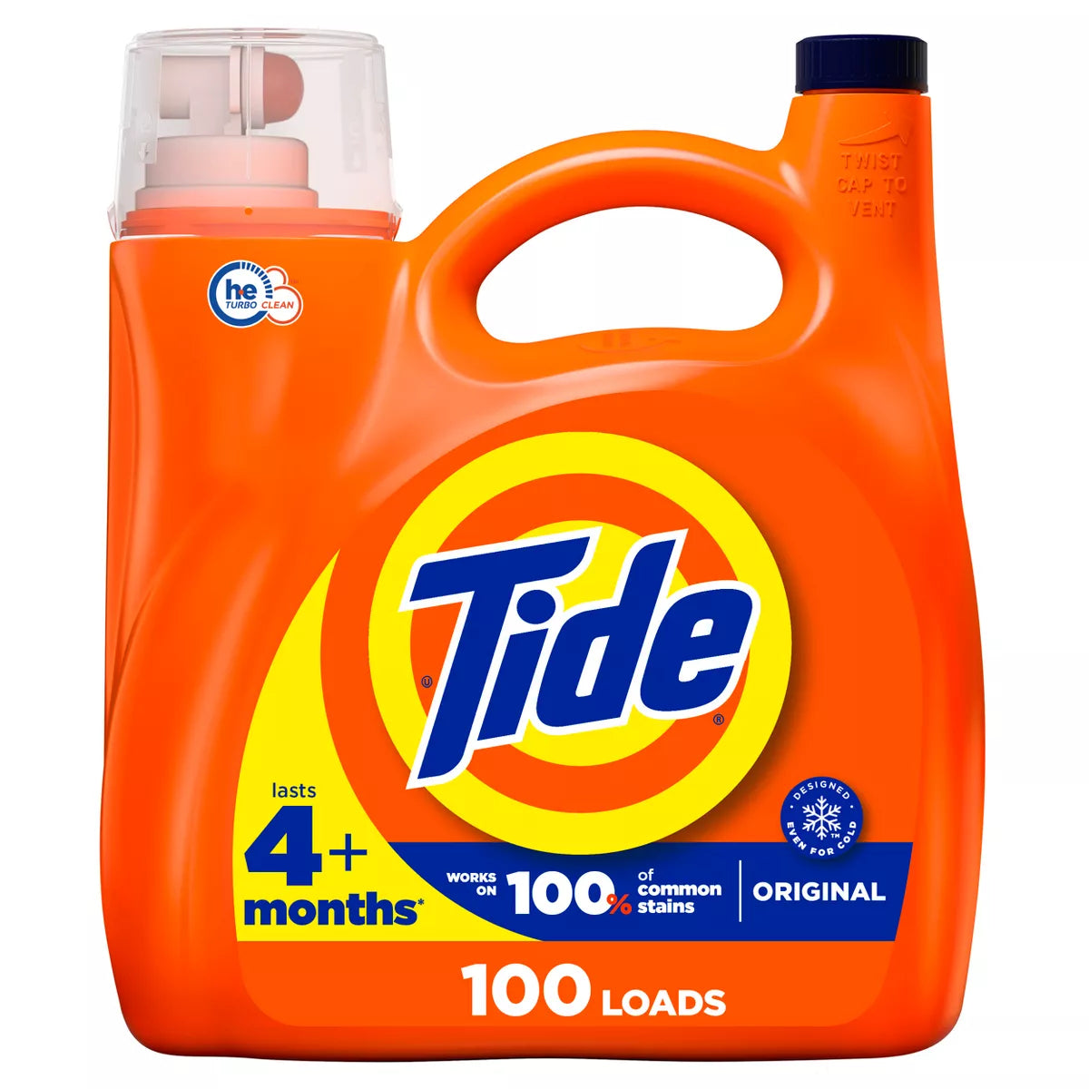 Tide Original Liquid Laundry Detergent Soap, 100 loads/132 fl 0z