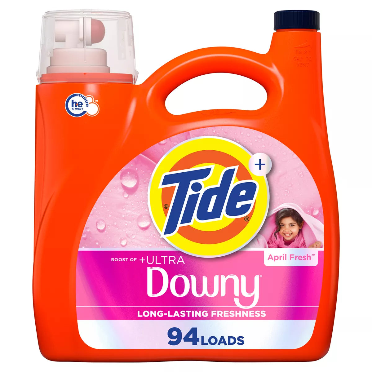 Tide Laundry Detergent Ultra Downy April Fresh Liquid, 94 loads/132 fl. oz