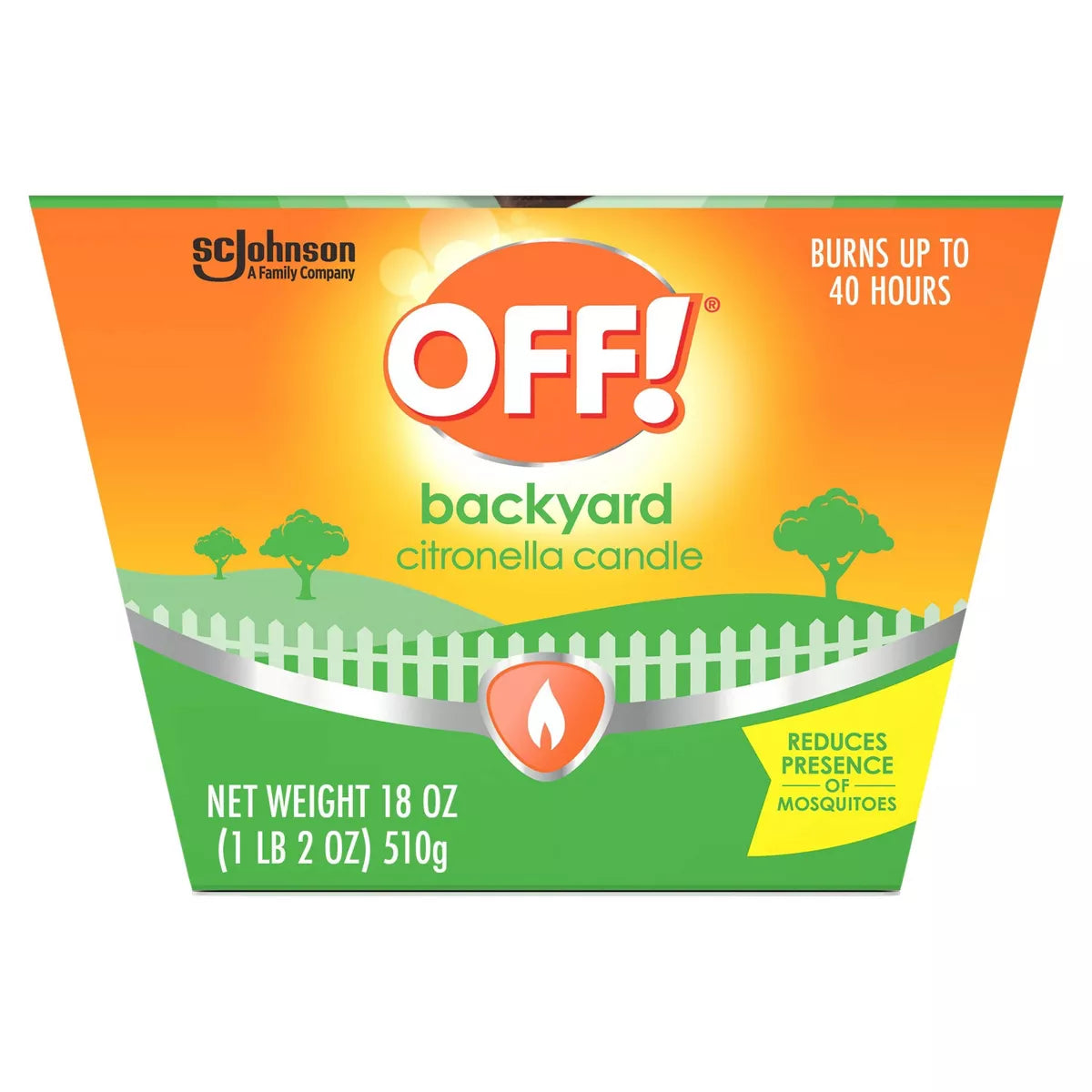 OFF Scented Outdoor Citronella Candle, 18 oz.