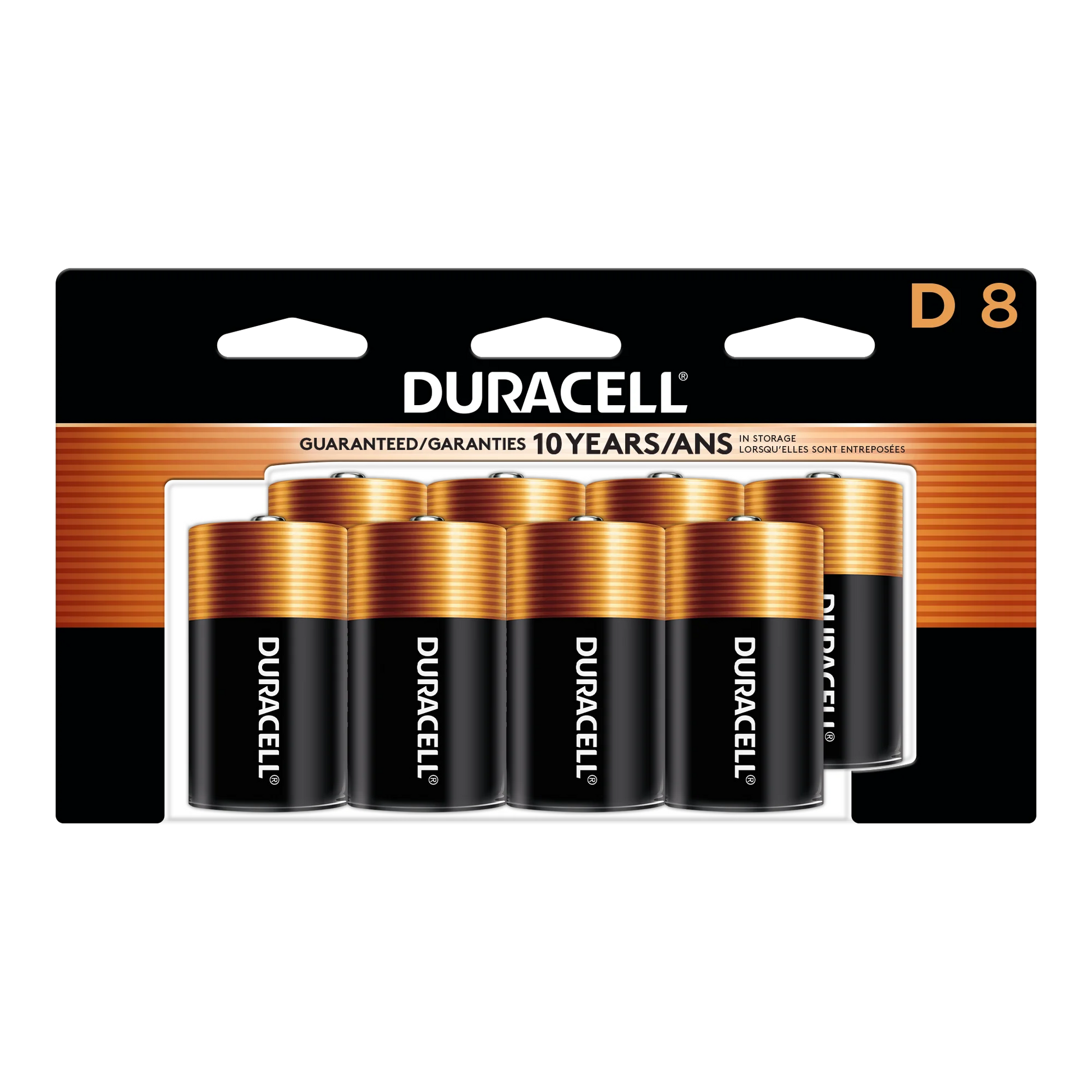 Duracell Coppertop D Alkaline Batteries, 8 ct.