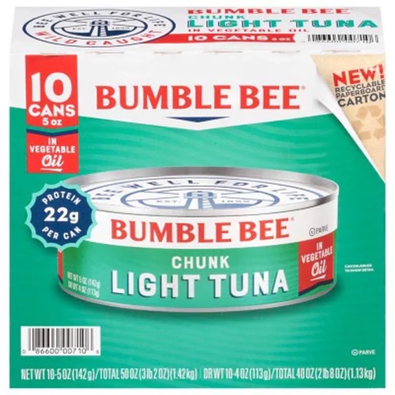 Bumble Bee Chunk Light Tuna in Oil, 10 pk./5 oz.