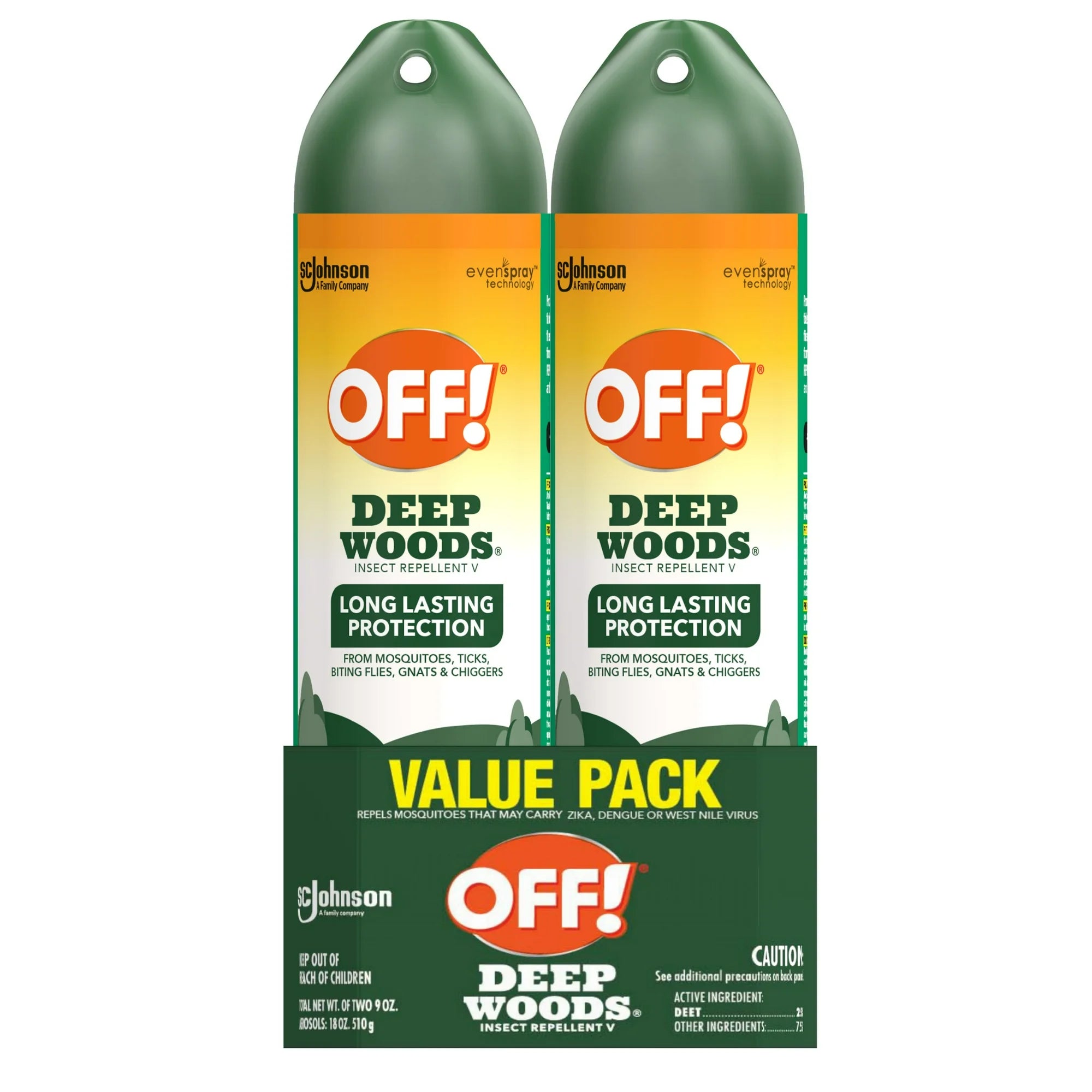 OFF Deep Woods Outdoor Repellent Biting Inse Spray, 2 ct./18 oz