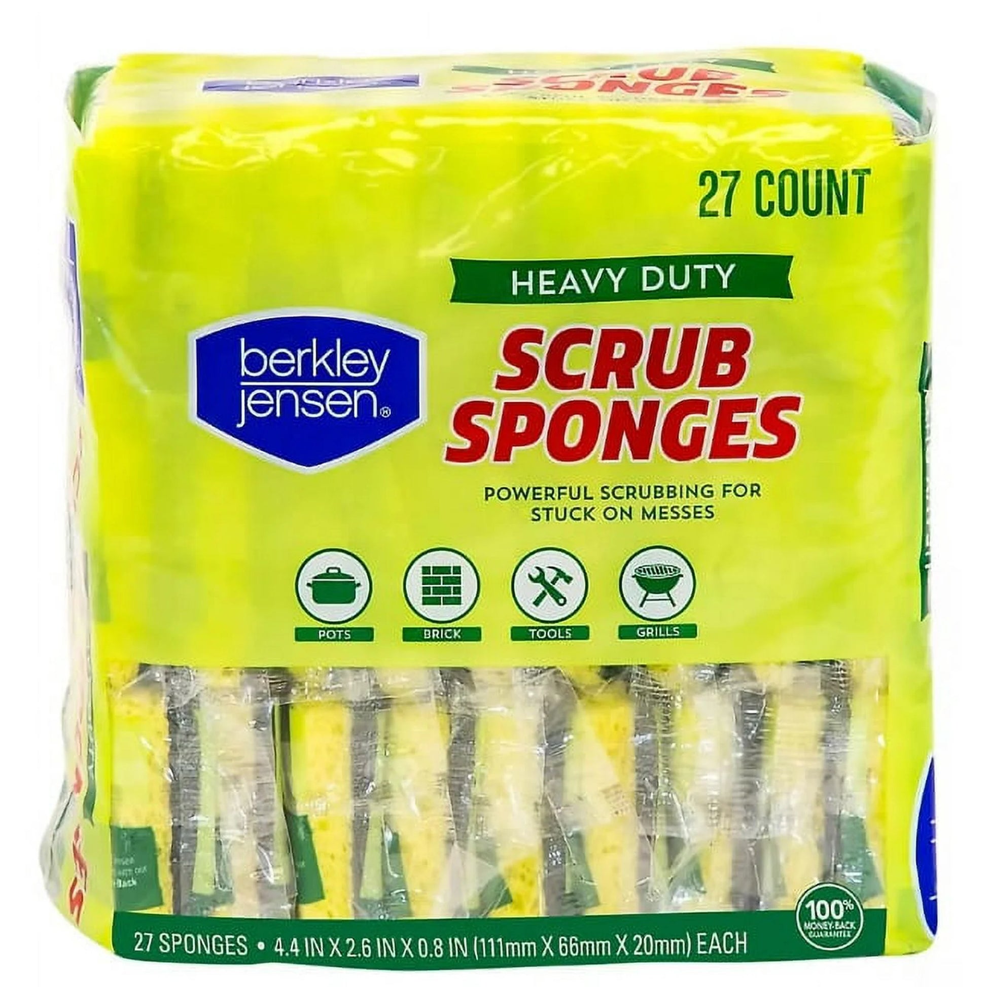 Berkley Jensen Heavy Duty Cellulose Scrub Sponges, 27 ct.