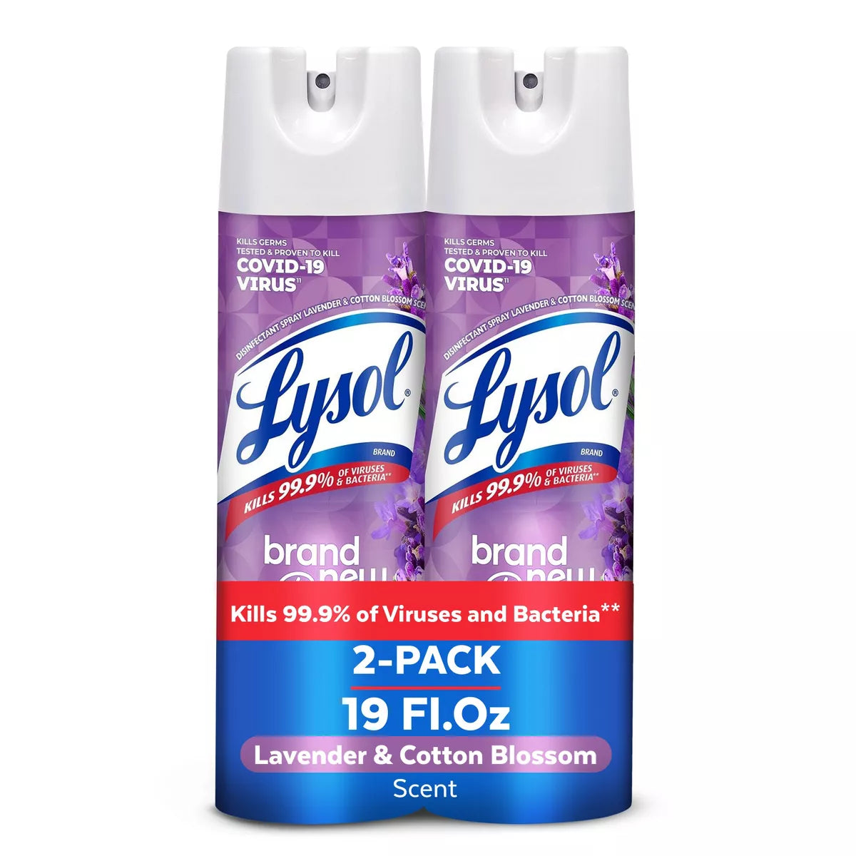 Lysol Disinfectant Spray Linen, Lavender & Cotton Blossom, 2 pk./38 oz