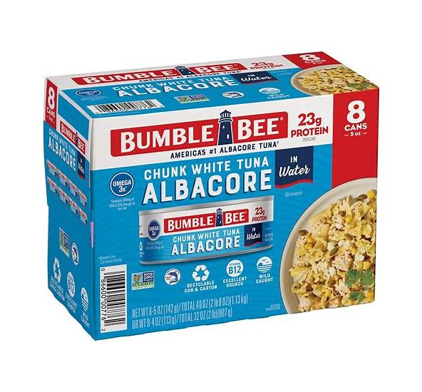 Bumble Bee Chunk White Albacore Tuna in Water, 8 pk./5 oz.