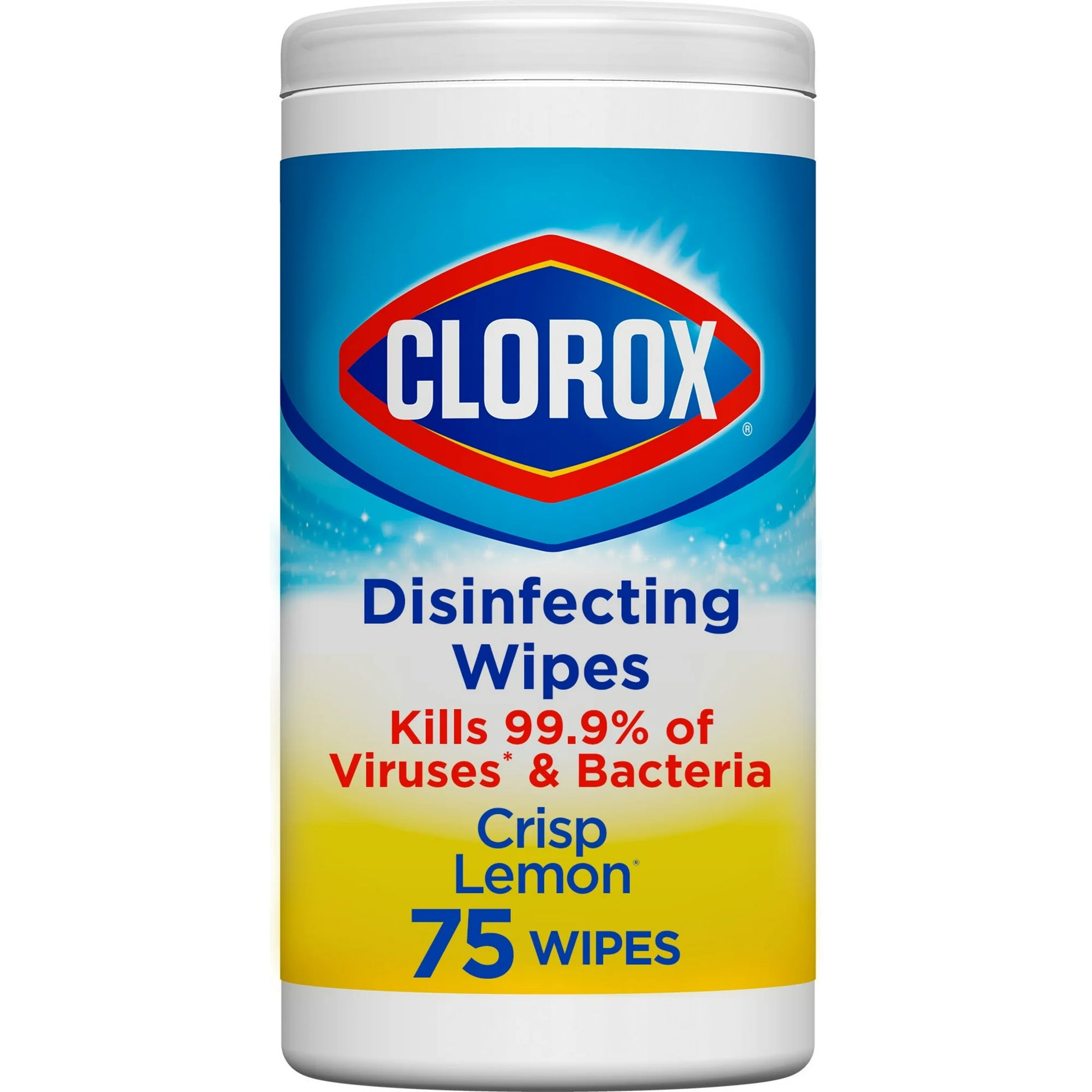 Clorox Disinfecting Cleaning Wipes, Crisp Lemon, 75 ct